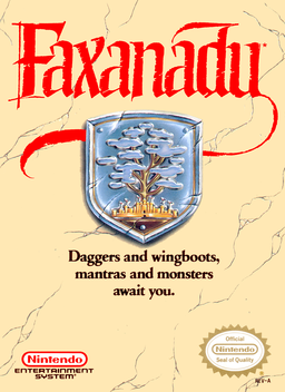 Faxanadu (Europe) box art